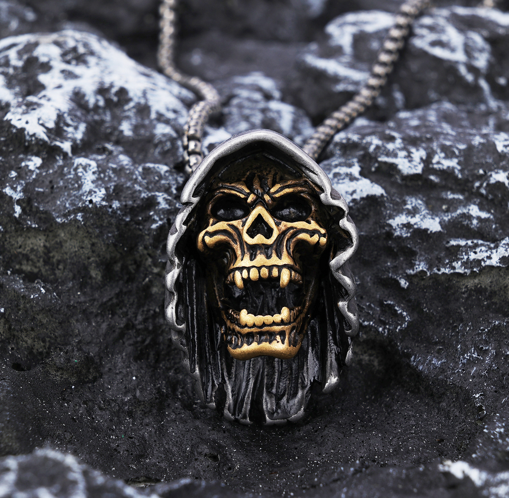 Men's Viking Skeleton Reaper pendant