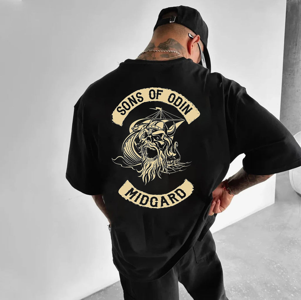 Sons of Odin Graphic Print Cotton T-shirt