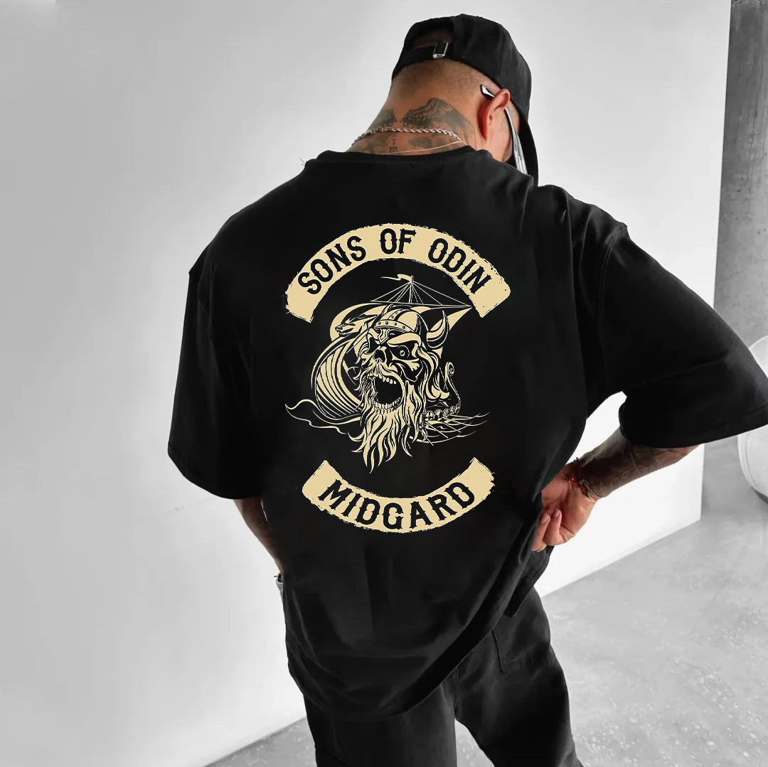 Sons of Odin Graphic Print Cotton T-shirt