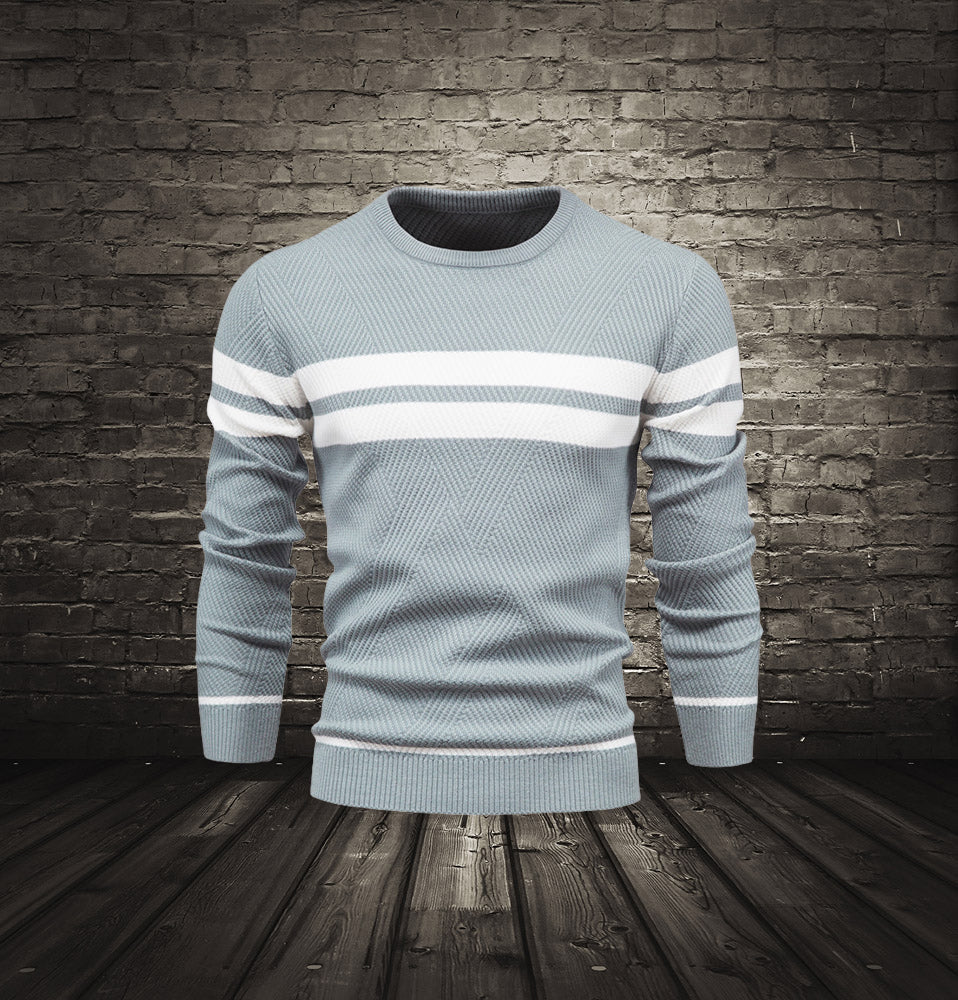 Striped Color-block Men's Sweater